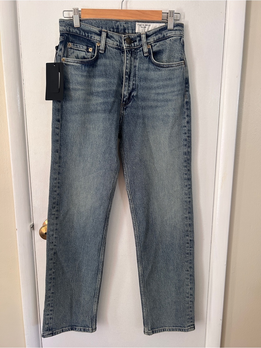 rag & bone Harlow Mid-Rise Ankle Straight Leg Jean